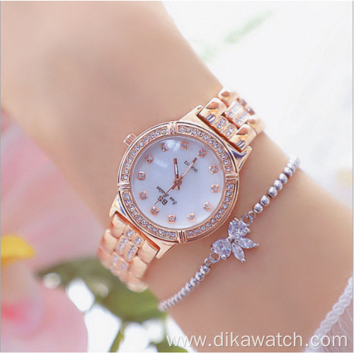 BS Bee sister 1338 Diamond Women Luxury Brand Watch Gold Clock Wrist Watches For Women 2021 Rhinestone Elegant Ladies Watches